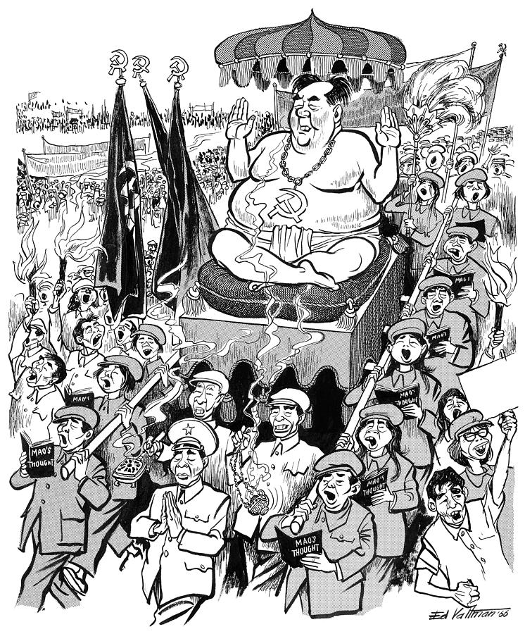 карикатура на мао цзэдуна